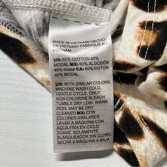 Chicos NWT Leopard Print Cotton Slub Tunic Tank Size 1 - Picture 10 of 13